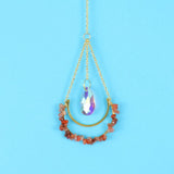 7 Chakra Gravel Crystal Drop Stone Pendant 3Pcs/Lot