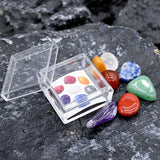 7Pcs Natural Crystal Jade Mini Stone Set Amethyst Green Aventurine Agate