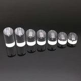 7pcs Round Clear Acrylic Ring Clip Jewelry Display Stand Rack