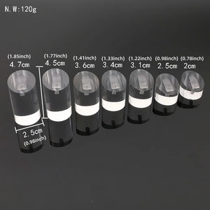 7pcs Round Clear Acrylic Ring Clip Jewelry Display Stand Rack