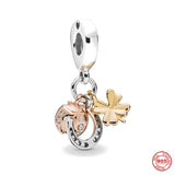 925 Silver Bee Pendant Sunflower Charm Bead for Bracelet DIY
