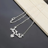 925 Silver Heart Love Necklace Wedding Jewelry Gift