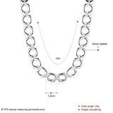 925 Silver 20-Inch Square Round Chain Necklace