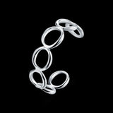 925 Silver Round O-Shaped Women's Bracelet Wedding Engagement Charm