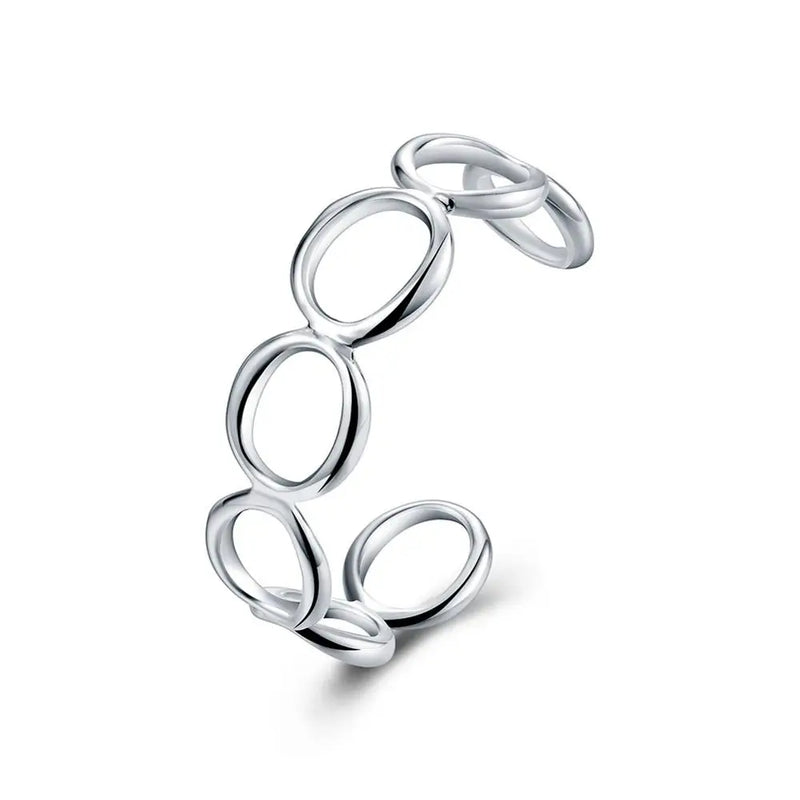 925 Silver Round O-Shaped Women's Bracelet Wedding Engagement Charm