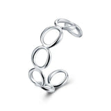 925 Silver Round O-Shaped Women's Bracelet Wedding Engagement Charm