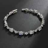 925 Silver Rainbow CZ Bangle for Women