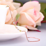 925 Sterling Silver Rose Bead Bracelet For Women