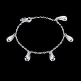 925 Silver Bracelet Water Drop Charm Wedding Jewelry