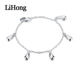 925 Silver Bracelet Water Drop Charm Wedding Jewelry