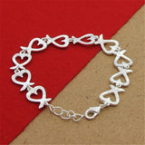 925 Silver Heart Language Bracelet For Literati Charm Gift