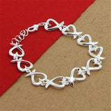 925 Silver Heart Language Bracelet For Literati Charm Gift