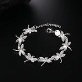 Stunning Dragonfly Chain Bracelet in 925 Sterling Silver