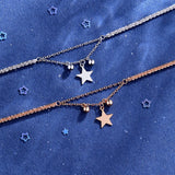 925 Silver Double Layers Star Charm Bracelets for Women