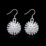 Firework Flower Earrings 925 Sterling Silver Glamour Jewelry