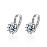 925 Sterling Silver Zircon Inlay Earrings for Women
