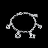 925 Silver Roman Numeral Bracelet for Elegance
