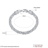 925 Sterling Silver Lobster Clasp Bracelet Wedding Jewelry