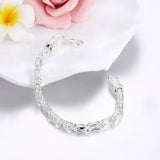 925 Sterling Silver Lobster Clasp Bracelet Wedding Jewelry