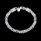 925 Sterling Silver Lobster Clasp Bracelet Wedding Jewelry