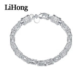 925 Sterling Silver Lobster Clasp Bracelet Wedding Jewelry