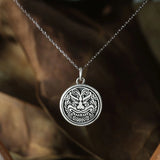 925 Silver Retro Chinese Lion Pendant Necklace