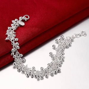 925 Silver Grape Beaded Bracelet for Women