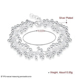 925 Silver Grape Beaded Bracelet for Women