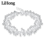925 Silver Grape Beaded Bracelet for Women