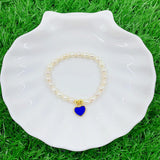 Alien Pearl Beads Bracelet Heart/Cross Pendant Bulk DIY Jewelry