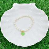 Alien Pearl Beads Bracelet Heart/Cross Pendant Bulk DIY Jewelry