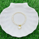 Alien Pearl Beads Bracelet Heart/Cross Pendant Bulk DIY Jewelry