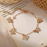 Beach Hollowed-Out Butterfly Pendant Anklet