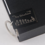 Custom Family Portrait Keychain - Personalized Family Name Jewelry