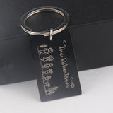 Custom Family Portrait Keychain - Personalized Family Name Jewelry
