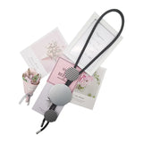 Leather Rubber Pendant Long Necklace Round Stripe Decorative Necklaces Women