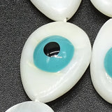 Evil Eye Shell Loose Beads for DIY Jewelry Making