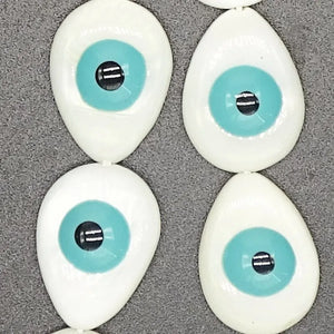 Evil Eye Shell Loose Beads for DIY Jewelry Making