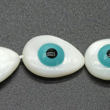 Evil Eye Shell Loose Beads for DIY Jewelry Making