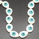 Evil Eye Shell Loose Beads for DIY Jewelry Making
