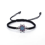 Boho Flower CZ Hand-woven Women's Bracelet