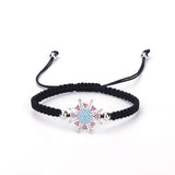 Boho Flower CZ Hand-woven Women's Bracelet