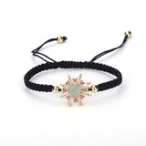 Boho Flower CZ Hand-woven Women's Bracelet