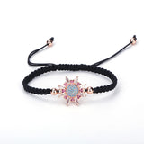 Boho Flower CZ Hand-woven Women's Bracelet