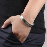 Retro Style Silver Bracelet Men's Wide Personality Jewelry
