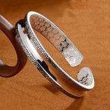 Retro Style Silver Bracelet Men's Wide Personality Jewelry