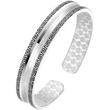 Retro Style Silver Bracelet Men's Wide Personality Jewelry