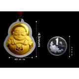 Buddha Jade Gold-Plated Necklace Pendants for Men and Women