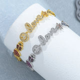 Chic Crystal Heart Charm Bracelet for Women