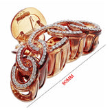 Wave Shape Crystal Hair Clip for Women Girls